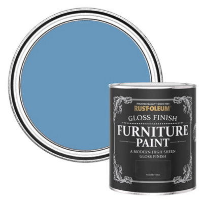 Rust-Oleum Cornflower Blue Gloss Furniture Paint 750Ml from B&Q