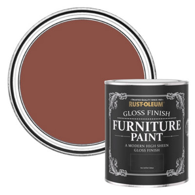 Rust-Oleum Fire Brick Gloss Furniture Paint 750Ml from B&Q