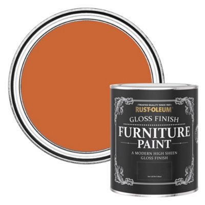Rust-Oleum Tiger Tea Gloss Furniture Paint 750Ml from B&Q