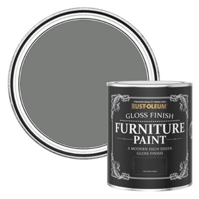 Rust-Oleum Torch Grey Gloss Furniture Paint 750Ml from B&Q