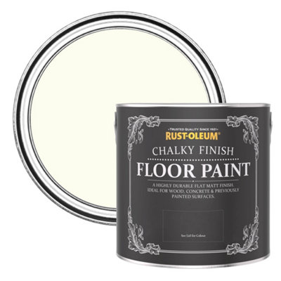 Rust-Oleum Antique White Chalky Finish Floor Paint 2.5L from B&Q