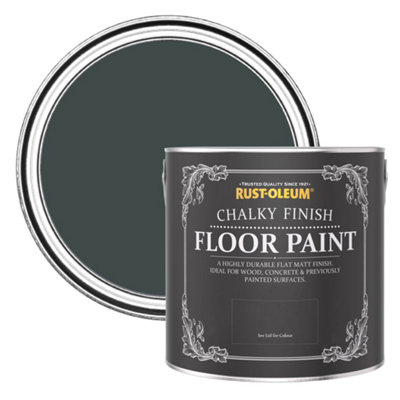 Rust-Oleum Black Sand Chalky Finish Floor Paint 2.5L from B&Q