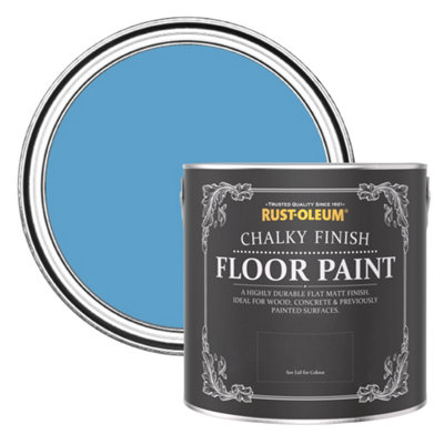 Rust-Oleum Cerulean Chalky Finish Floor Paint 2.5L from B&Q