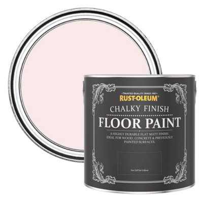 Rust-Oleum China Rose Chalky Finish Floor Paint 2.5L from B&Q