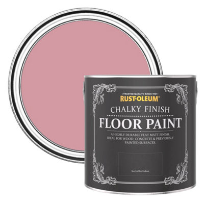Rust-Oleum Dusky Pink Chalky Finish Floor Paint 2.5L from B&Q