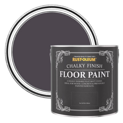 Rust-Oleum Grape Soda Chalky Finish Floor Paint 2.5L from B&Q