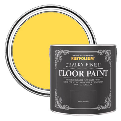 Rust-Oleum Lemon Sorbet Chalky Finish Floor Paint 2.5L from B&Q