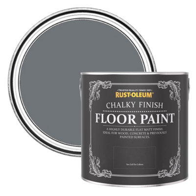 Rust-Oleum Marine Grey Chalky Finish Floor Paint 2.5L from B&Q