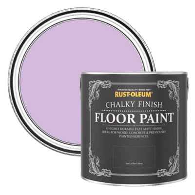 Rust-Oleum Violet Macaroon Chalky Finish Floor Paint 2.5L from B&Q