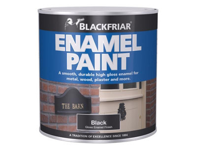 Blackfriar Bf0900002X2 Enamel Paint Gloss Black 125Ml Bkf1017 from B&Q