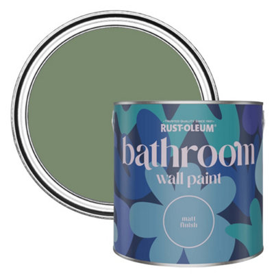Rust-Oleum All Green Matt Bathroom Wall & Ceiling Paint 2.5L from B&Q