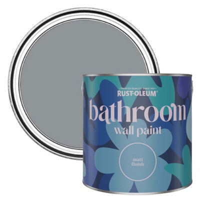 Rust-Oleum Mid-Anthracite Matt Bathroom Wall & Ceiling Paint 2.5L from B&Q