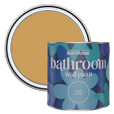 Rust-Oleum Dijon Matt Bathroom Wall & Ceiling Paint 2.5L from B&Q