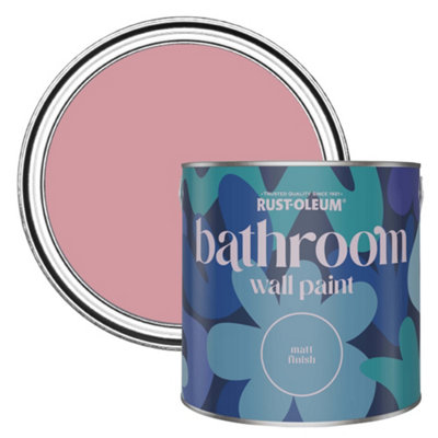 Rust-Oleum Dusky Pink Matt Bathroom Wall & Ceiling Paint 2.5L from B&Q