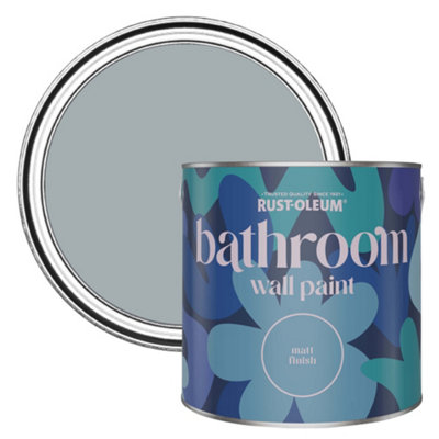Rust-Oleum Mineral Grey Matt Bathroom Wall & Ceiling Paint 2.5L from B&Q