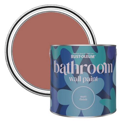 Rust-Oleum Salmon Matt Bathroom Wall & Ceiling Paint 2.5L from B&Q