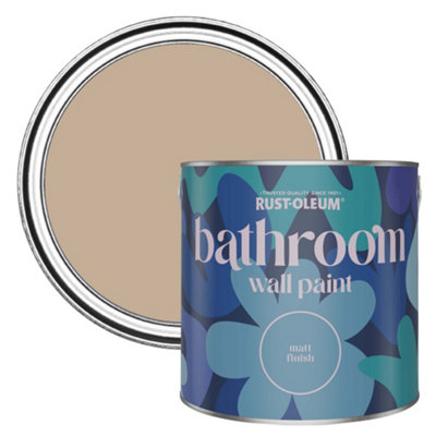 Rust-Oleum Salted Caramel Matt Bathroom Wall & Ceiling Paint 2.5L from B&Q