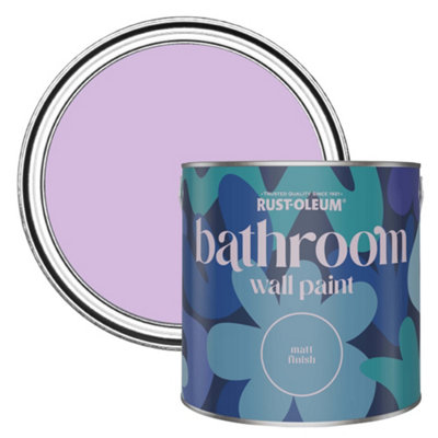 B&Q -  Violet Macaroon Matt Bathroom Wall & Ceiling Paint 2.5L