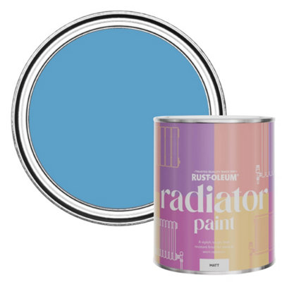 Rust-Oleum Cerulean Matt Radiator Paint 750Ml from B&Q