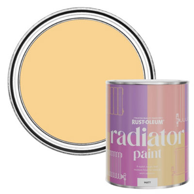 Rust-Oleum Mustard Matt Radiator Paint 750Ml from B&Q