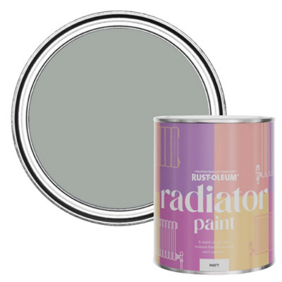 Rust-Oleum Pitch Grey Matt Radiator Paint 750Ml from B&Q