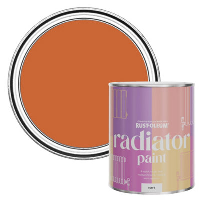 Rust-Oleum Tiger Tea Matt Radiator Paint 750Ml from B&Q