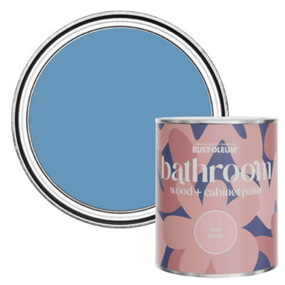 Rust-Oleum Cornflower Blue Matt Bathroom Wood & Cabinet Paint 750Ml from B&Q