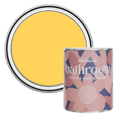 B&Q -  Lemon Jelly Matt Bathroom Wood & Cabinet Paint 750Ml