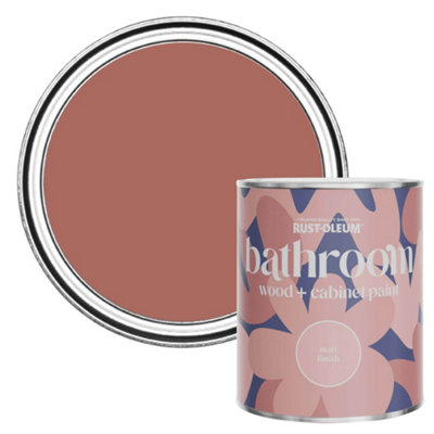 Rust-Oleum Salmon Matt Bathroom Wood & Cabinet Paint 750Ml from B&Q