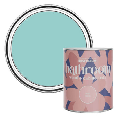 B&Q -  Teal Matt Bathroom Wood & Cabinet Paint 750Ml