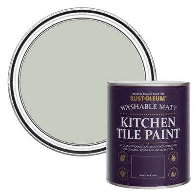 Rust-Oleum Aloe Matt Kitchen Tile Paint 750Ml from B&Q