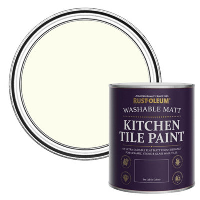 B&Q -  Antique White Matt Kitchen Tile Paint 750Ml