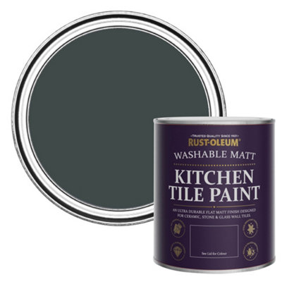 Rust-Oleum Black Sand Matt Kitchen Tile Paint 750Ml from B&Q