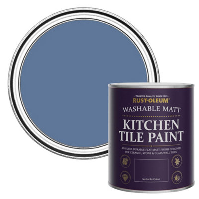 Rust-Oleum Blue River Matt Kitchen Tile Paint 750Ml from B&Q