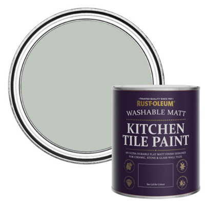 Rust-Oleum Chalk Green Matt Kitchen Tile Paint 750Ml from B&Q