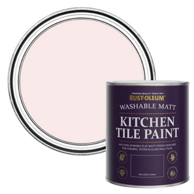 B&Q -  China Rose Matt Kitchen Tile Paint 750Ml