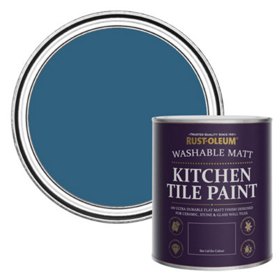 Rust-Oleum Cobalt Matt Kitchen Tile Paint 750Ml from B&Q