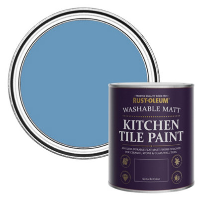 Rust-Oleum Cornflower Blue Matt Kitchen Tile Paint 750Ml from B&Q