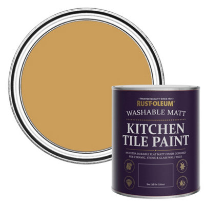 Rust-Oleum Dijon Matt Kitchen Tile Paint 750Ml from B&Q