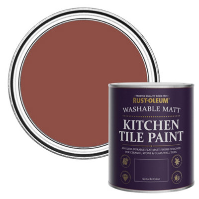 Rust-Oleum Fire Brick Matt Kitchen Tile Paint 750Ml from B&Q