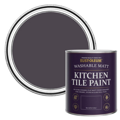 Rust-Oleum Grape Soda Matt Kitchen Tile Paint 750Ml from B&Q