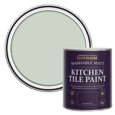 B&Q -  Laurel Green Matt Kitchen Tile Paint 750Ml