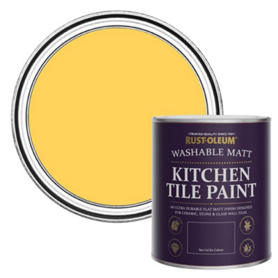 B&Q -  Lemon Jelly Matt Kitchen Tile Paint 750Ml