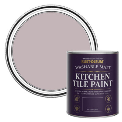 Rust-Oleum Lilac Wine Matt Kitchen Tile Paint 750Ml from B&Q