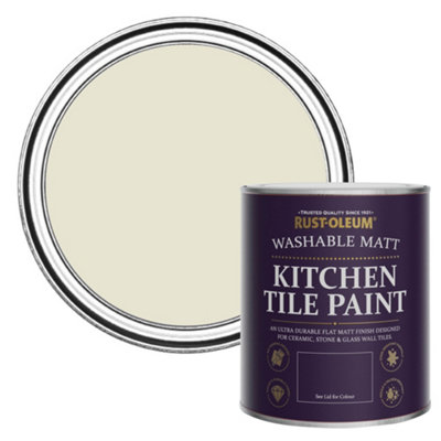 Rust-Oleum Oyster Matt Kitchen Tile Paint 750Ml from B&Q