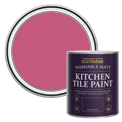 Rust-Oleum Raspberry Ripple Matt Kitchen Tile Paint 750Ml from B&Q