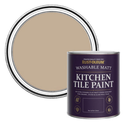 Rust-Oleum Salted Caramel Matt Kitchen Tile Paint 750Ml from B&Q