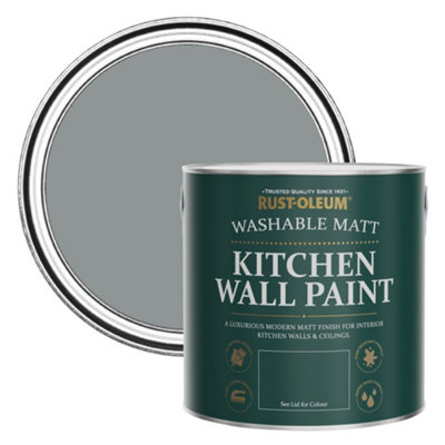 Rust-Oleum Mid-Anthracite Matt Kitchen Wall Paint 2.5L from B&Q
