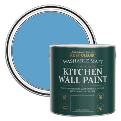 Rust-Oleum Cerulean Matt Kitchen Wall Paint 2.5L from B&Q