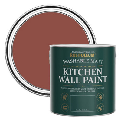 Rust-Oleum Fire Brick Matt Kitchen Wall Paint 2.5L from B&Q